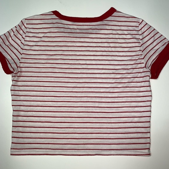 White with red stripes t-shirt - Picture 2 of 2